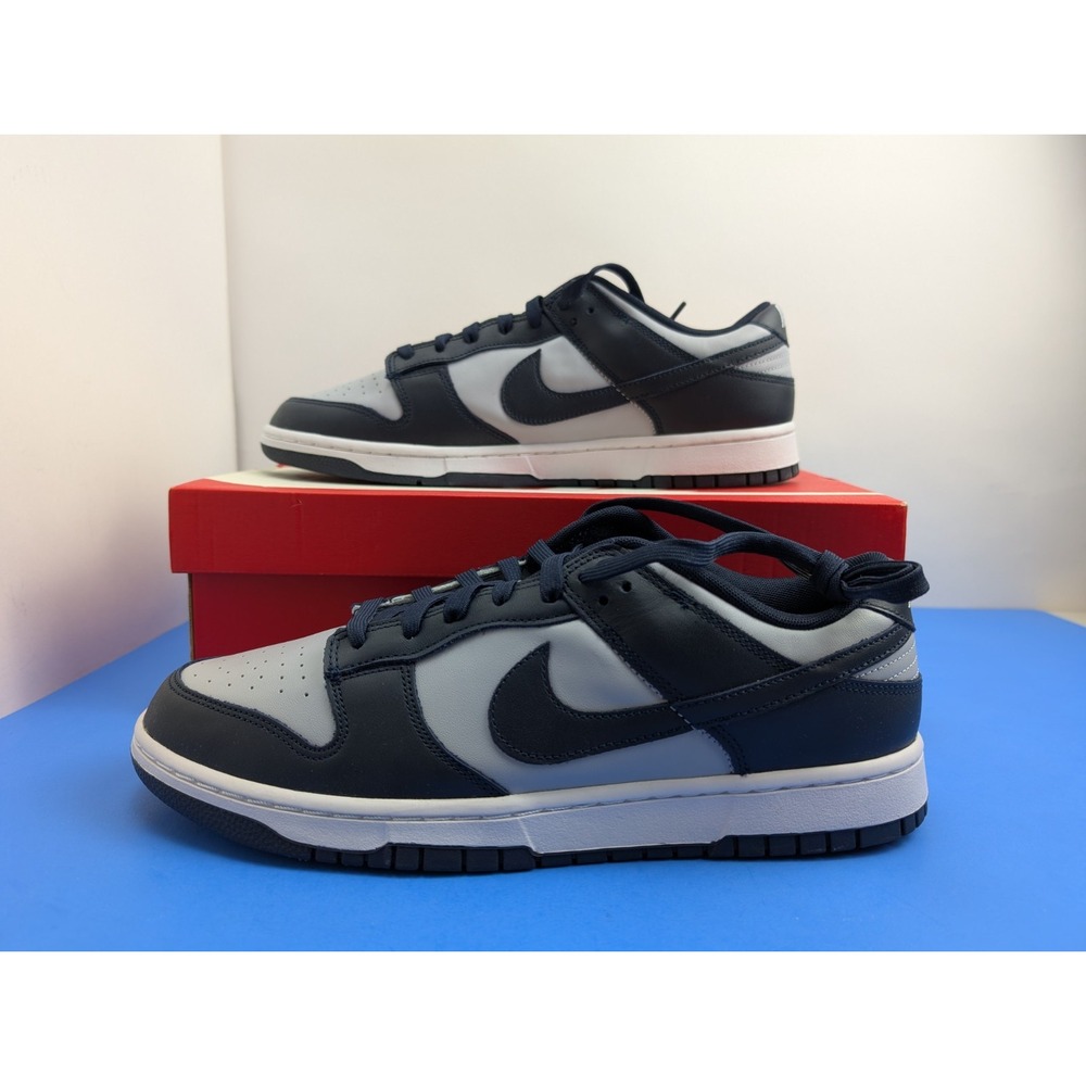 Size 13 - Nike Dunk Low Retro Wolf Grey Obsidian Georgetown Sneaker DD1391-003